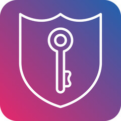 Security Key Vector Icon Style