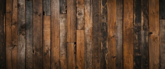 Rustic Brown Wooden Planks Background Unique Vintage Wood Texture with Natural Grain and Warm Tones Ideal for Design and Decoration Projects