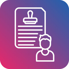 Supervisory Authority Vector Icon Style