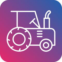 Tractor Vector Icon Style