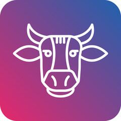 Cow Vector Icon Style