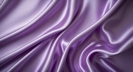 Obraz premium Luxurious lilac silk satin texture for elegant wedding backgrounds and design showcasing smooth, flowing fabric in soft lighting.