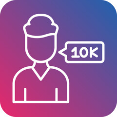 Macro influencer Vector Icon Style