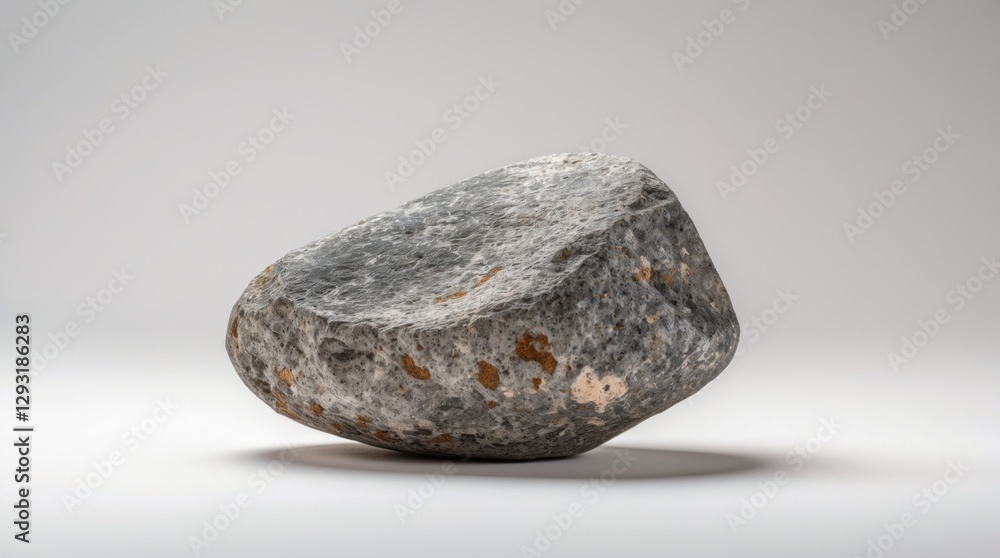 Poster natural grey stone with texture and color variations isolated on a clean white background for design
