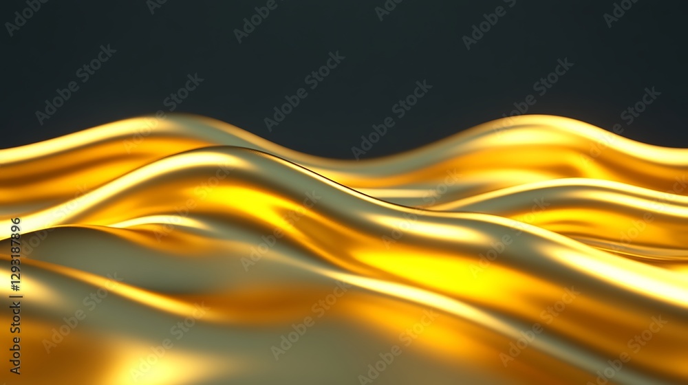 Poster golden waves of light creating an elegant abstract background for creative projects and designs