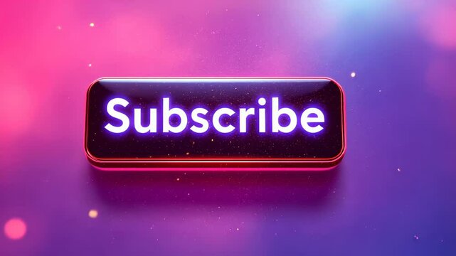 Subscribe Button Animation Neon Glow Effect
