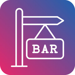 Bar Sign Vector Icon Style