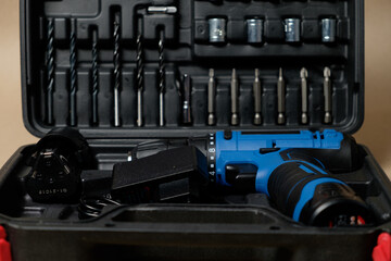 Cordless drill toolkit with essentials for home projects