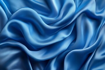Obraz premium Abstract blue silk background