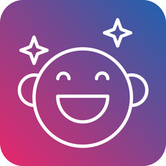 Laughing baby Vector Icon Style