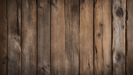 Fototapeta premium Rustic wooden texture background with varying shades and grain patterns suitable for design and decoration projects.