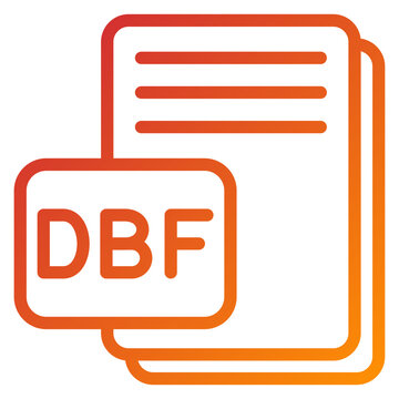Vector Design DBF Icon Style