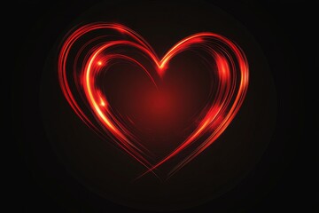 Romantic Red Heart Digital Illustration