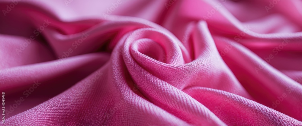 Poster soft pink fabric texture with elegant draping and gentle folds creating a blurred background ideal f