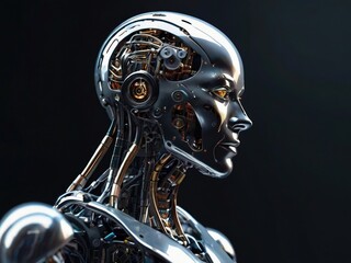"Futuristic Humanoid Robot &ndash; Advanced AI Cybernetic Design"