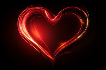 Romantic Red Heart Digital Illustration