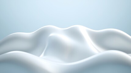Obraz premium Smooth and Flowing Abstract Light Blue Waves with Subtle Reflections and Soft Curves for Artistic Backgrounds