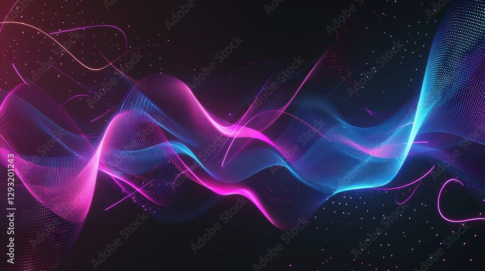 Poster digital data flow and infographic background. abstract background with dots and lines. digital tech.