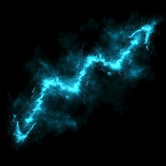 Celestial Blue Energy Stream in Dark Space