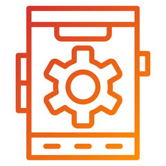 Vector Design Mobile Settings Icon Style