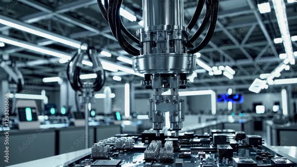 Aufkleber advanced robotics in modern ai-powered factory environment