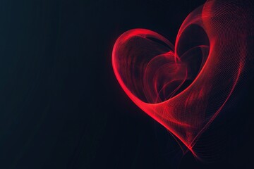 Romantic Red Heart Digital Illustration