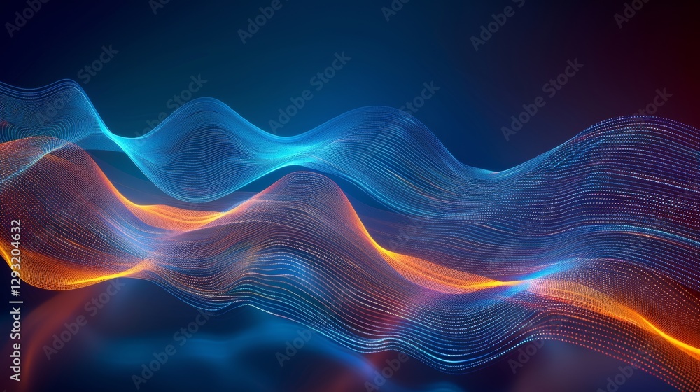 Poster digital data flow and infographic background. abstract background with dots and lines. digital tech.