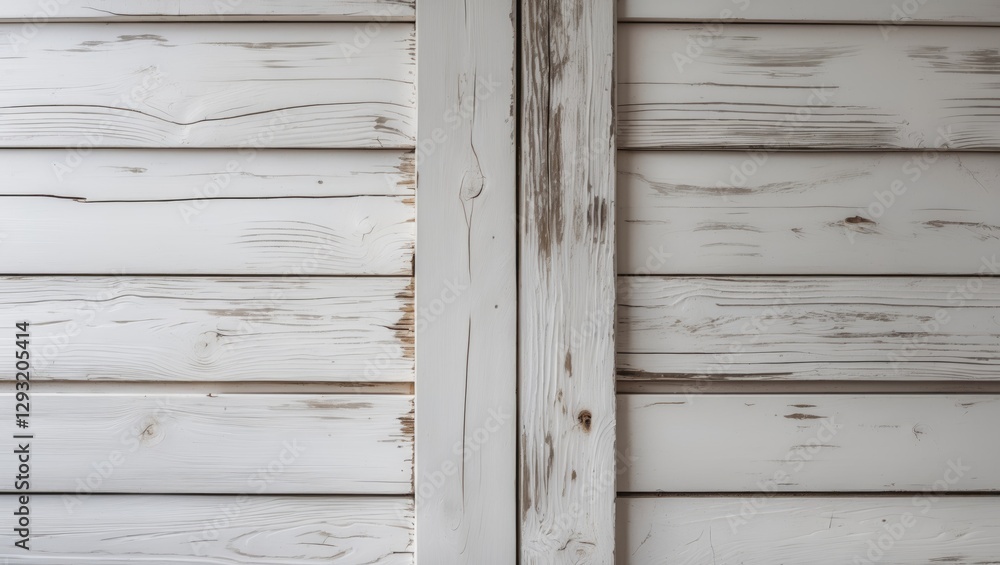 Aufkleber rustic white wooden wall texture with natural patterns ideal for backgrounds and design projects