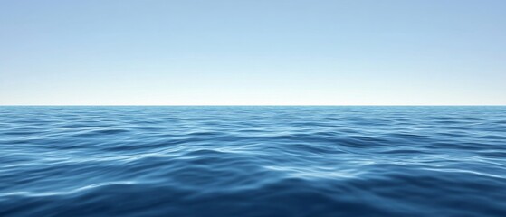 Obraz premium The ocean is calm and blue, with no visible waves