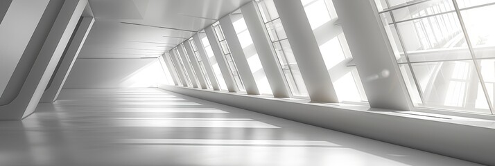 Obraz premium Modern Architectural Interior Design with Sunlight