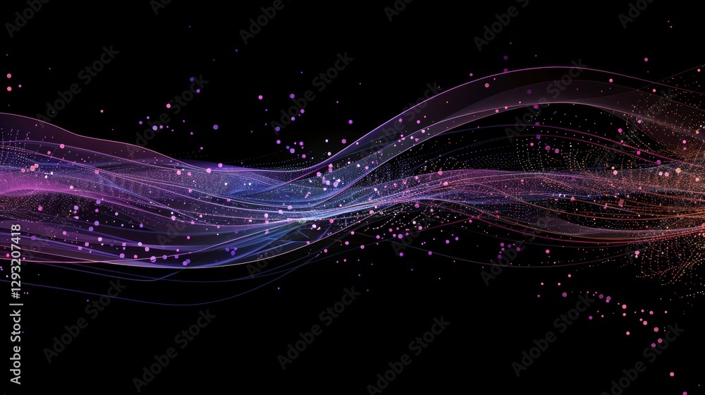 Poster digital data flow and infographic background. abstract background with dots and lines. digital tech.
