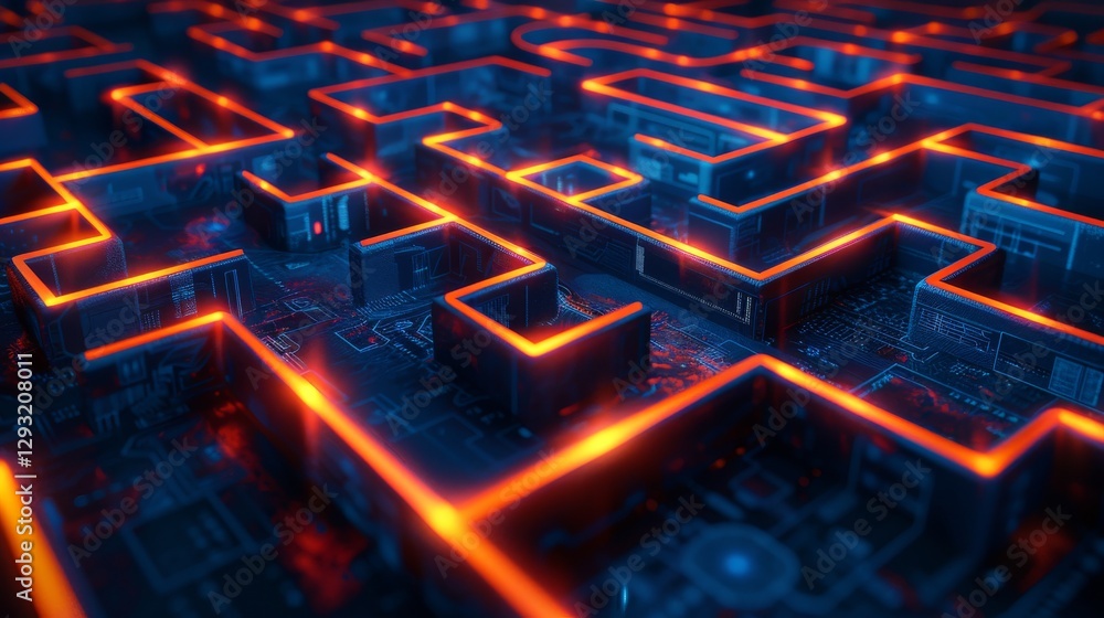 Poster digital technology background. square shapes background. futuristic technology. abstract technology 