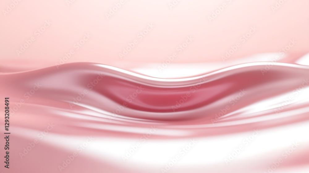 Poster smooth flowing texture of soft pink liquid creating calming and serene visual in a minimalist style