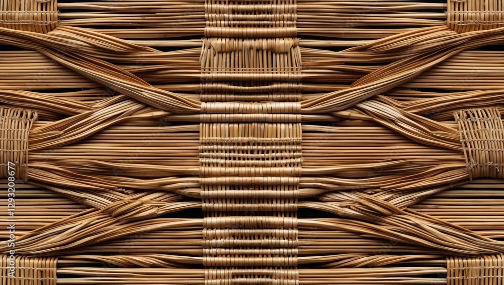 Aufkleber reed weaving mat pattern in vintage style ideal for background design and artistic projects showcasi