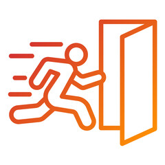 Vector Design Fire Exit Icon Style