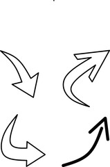 Arrow vector icon on white background,set arrow design vector,arrow vector icon illustration for background, template 