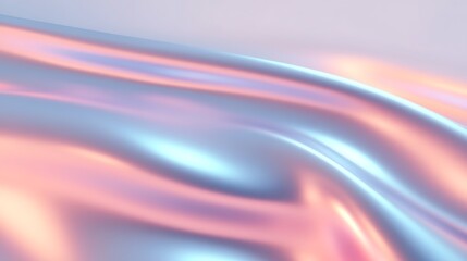 Obraz premium Soft Flowing Fabric with Iridescent Texture and Subtle Color Gradients in Pastel Shades