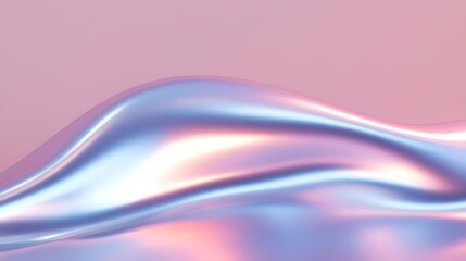 Obraz premium Soft Flowing Fabric with Metallic Sheen on a Pink Background in a Dreamy and Ethereal Setting