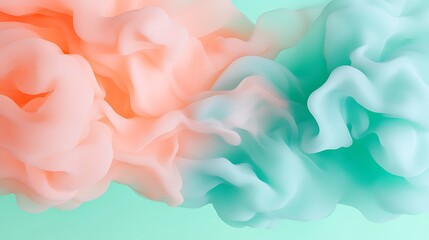 Obraz premium Soft Flowing Waves of Pastel Colors in Gentle Motion for Abstract Background Design or Digital Art Projects