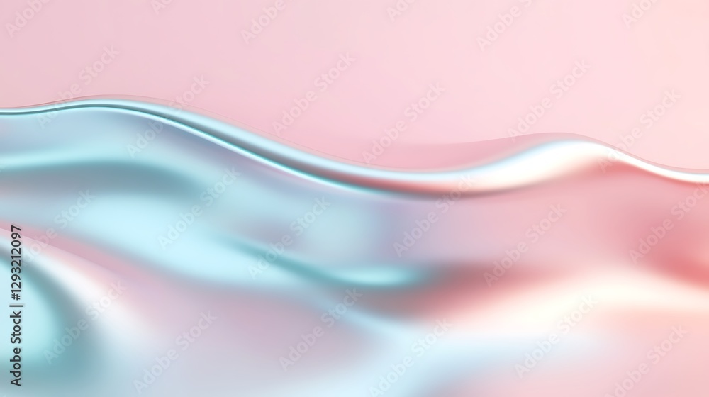 Aufkleber soft fluid waves in pastel tones for abstract background or textures in design projects