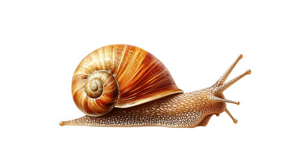 Closeup of a snail with an exceptionally long tail navigating the natural world © pornthip