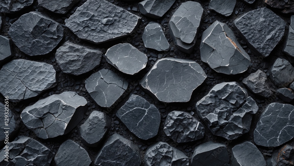 Poster black cracked rock texture background suitable for various design projects and creative applications
