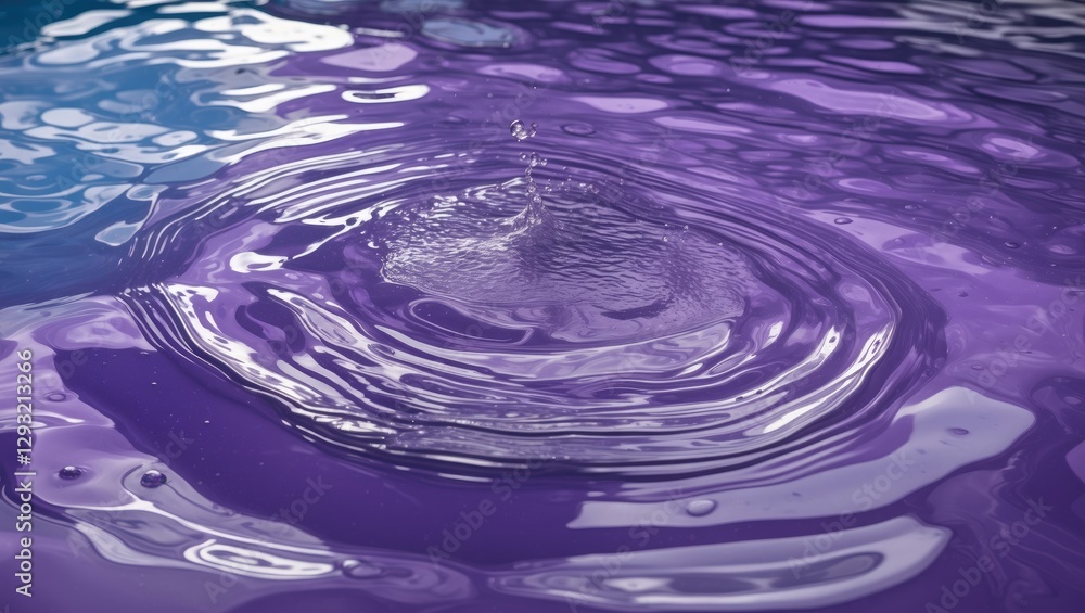 Poster rippled water surface in a vibrant purple swimming pool creating a serene and visually captivating b