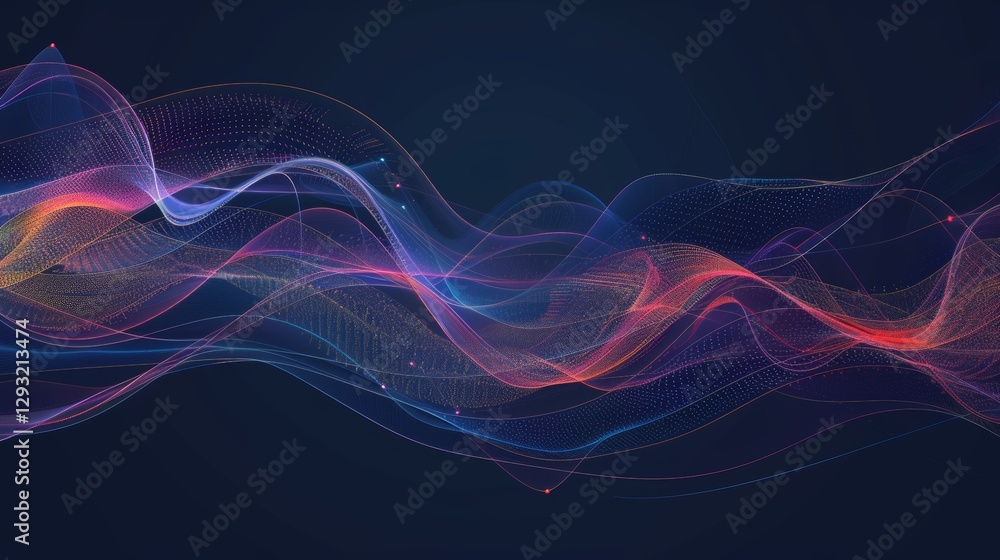 Poster digital data flow and infographic background. abstract background with dots and lines. digital tech.