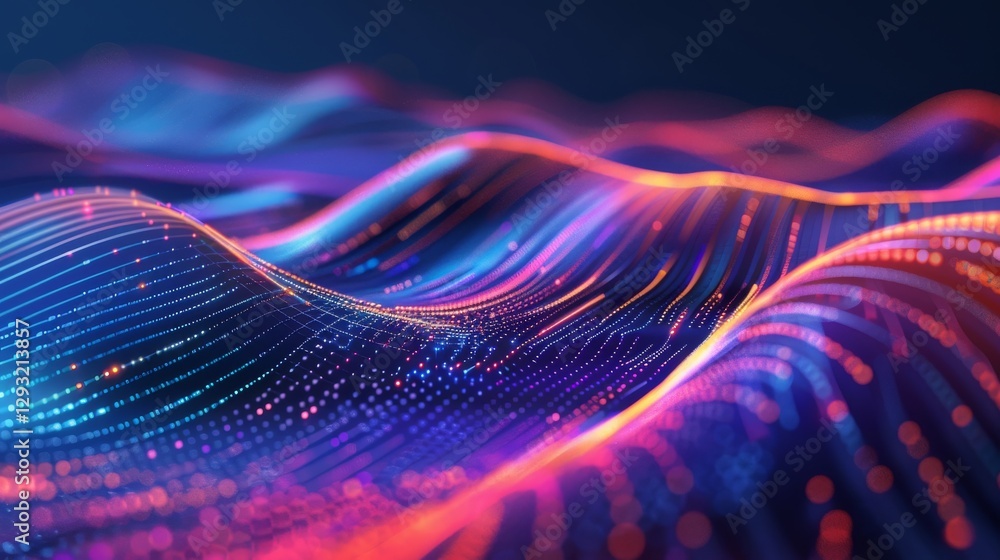 Poster digital data flow and infographic background. abstract background with dots and lines. digital tech.
