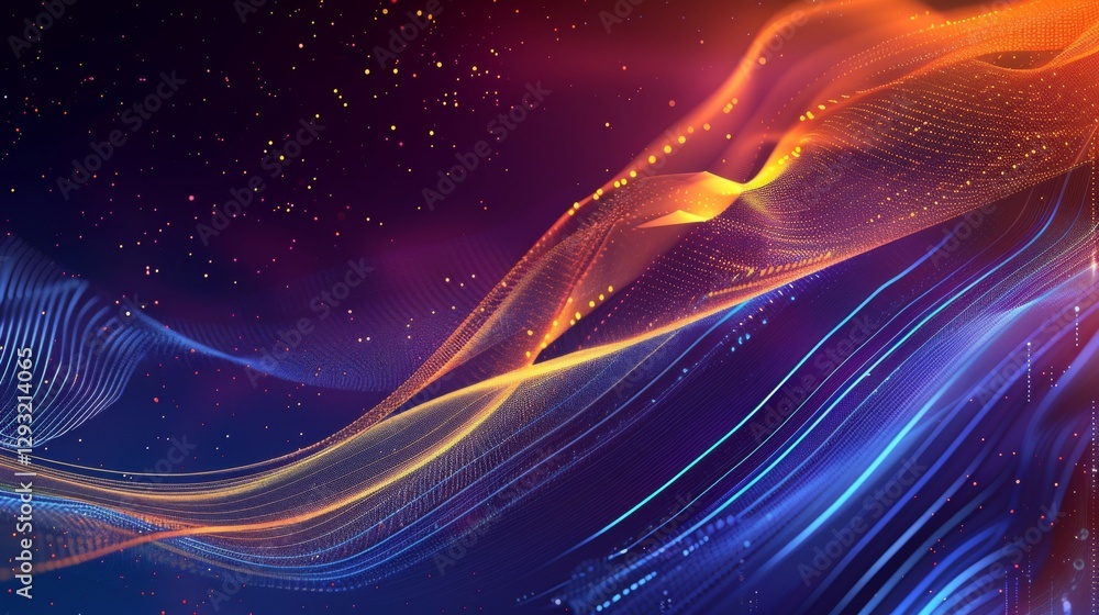 Poster digital data flow and infographic background. abstract background with dots and lines. digital tech.