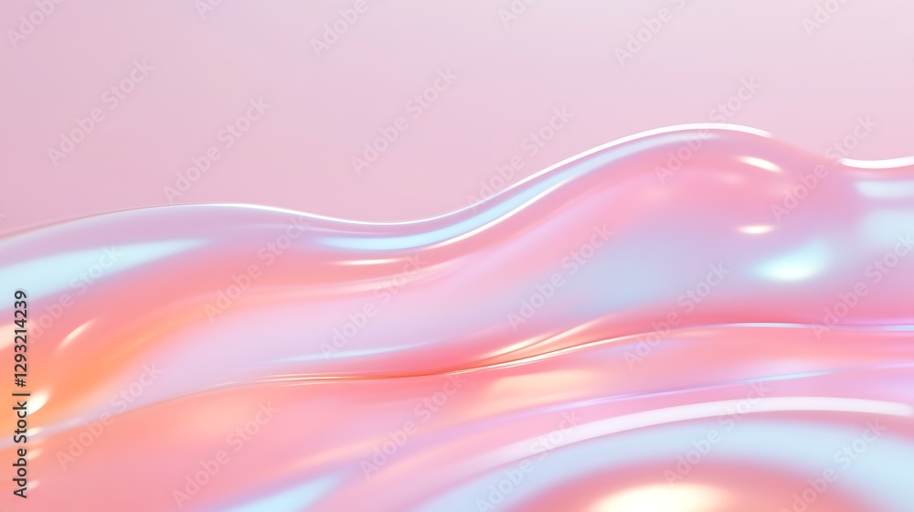 Poster soft pastel fluid abstract background with smooth curves and gentle gradients for design and art pro