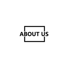 About us site concept icon isolated on white background