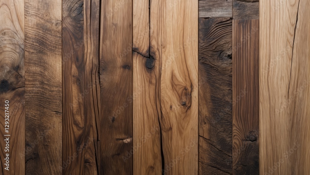 Poster natural wooden texture background showcasing a blend of light and dark walnut tones ideal for rustic