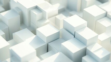White Cubes Abstract Background Texture
